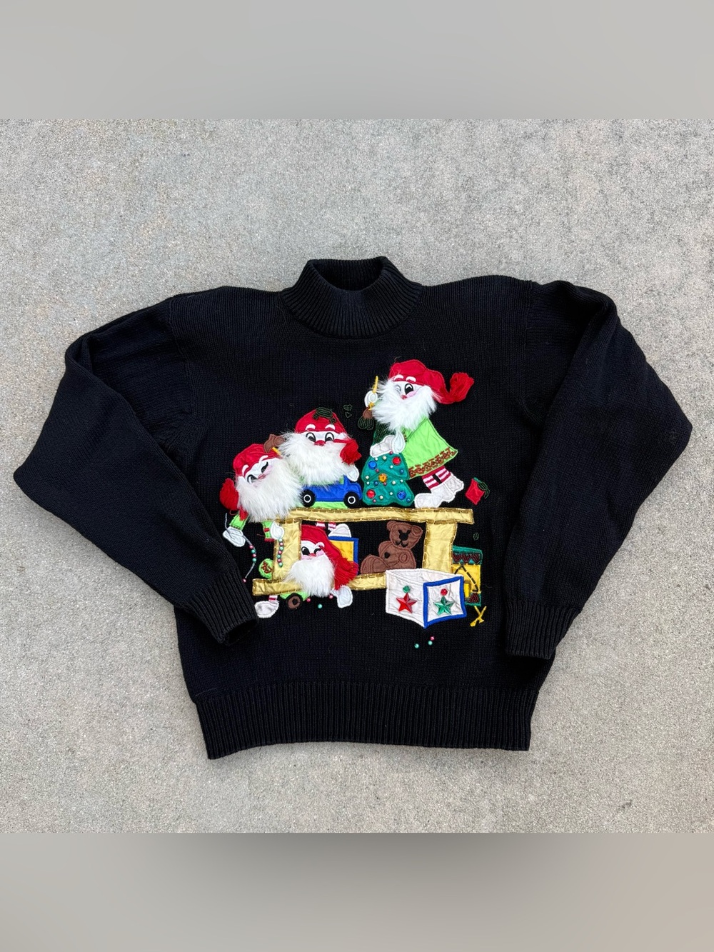 Work in Progress Vintage Christmas Sweater Women’s small 80s granny cozy holiday